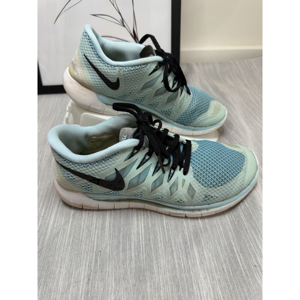 Nike Free 5.0 Womens Size 8.5 Aqua Blue Athletic Running Shoes Sneakers